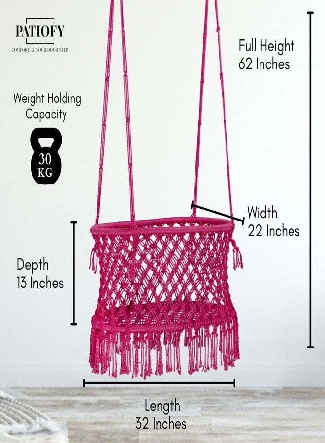Patiofy Baby Cradle| Swing Cradle | Palna | Portable | for New Born Kids Age Group 0-2 Years Weight Capacity Up to 10 Kg (Pink- Oval Shape) - Image 2